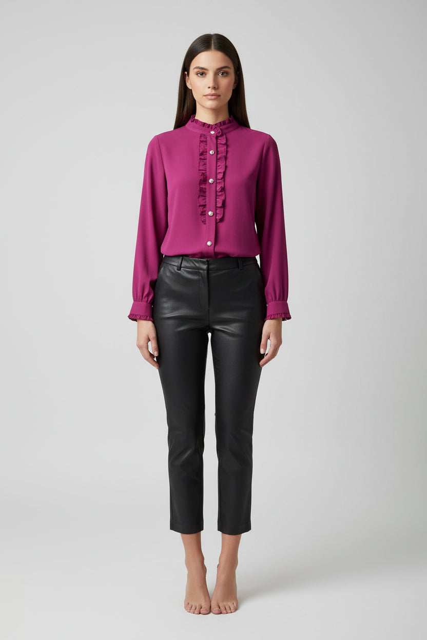Camisa lisa com botões. Ref. 3523