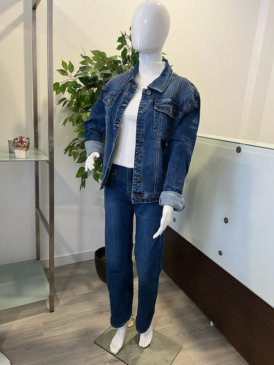 Casaco de ganga com brilhantes Ref. S68725XL