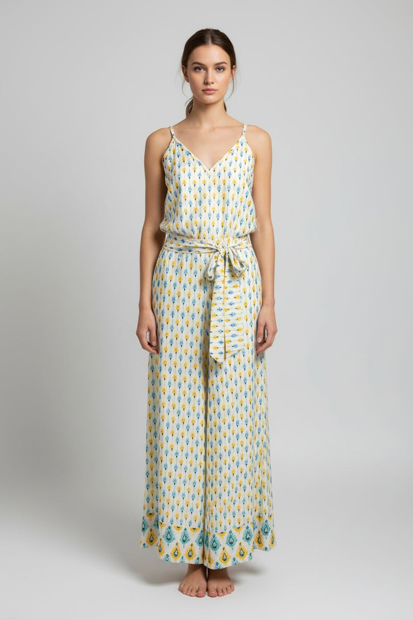 Calça Pantalona com padrão