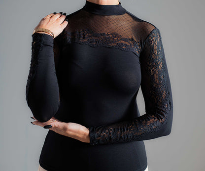 Camisola Interior rendada c/ gola Ref.8399