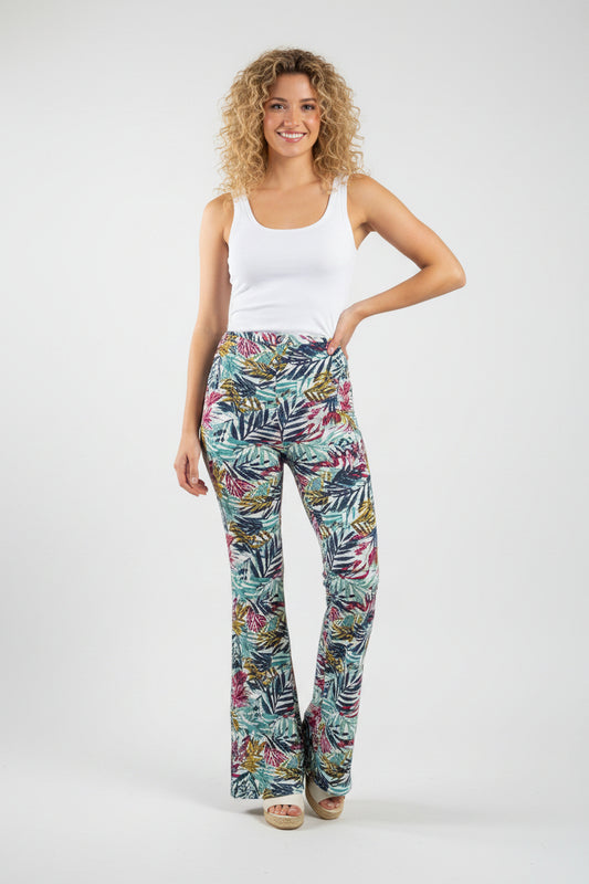 Calça pantalona com padrão Ref. 8005123