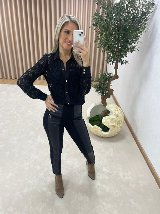 Camisa de renda com top Ref. 366920