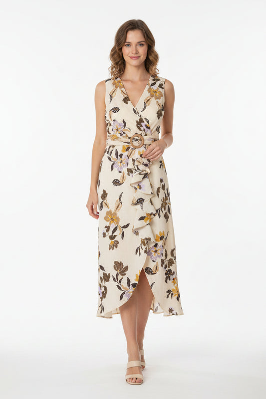 Vestido midi com padrão Ref. 8151043