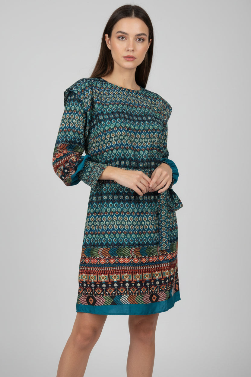 Vestido curto com padrão Ref.8434827518370