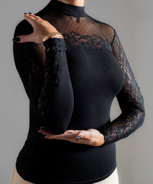 Camisola Interior rendada c/ gola Ref.8399