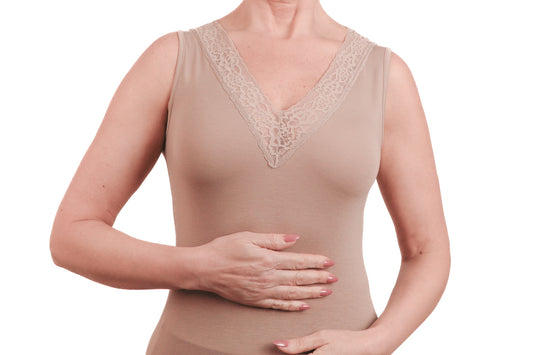 Camisola interior com renda sem manga Ref. 8468