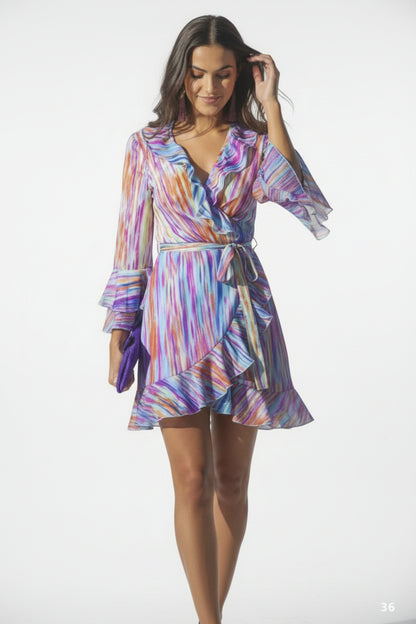 Short wrap dress with print Ref. 1242360