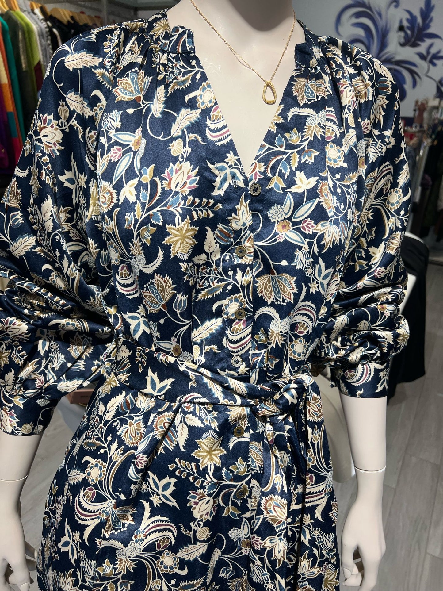 Vestido midi com padrão Ref. 8434820