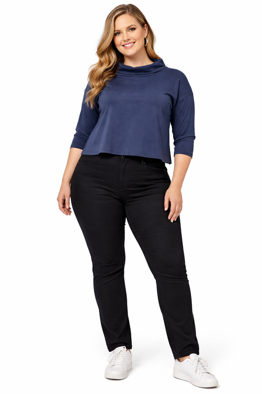Plus size straight leg trousers