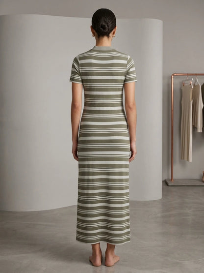 Striped maxi dress