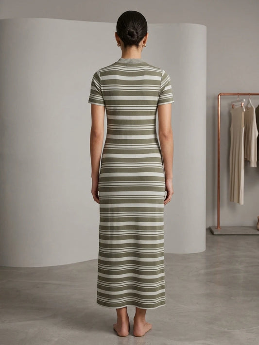 Striped maxi dress