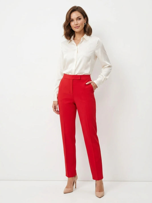 Straight leg trousers