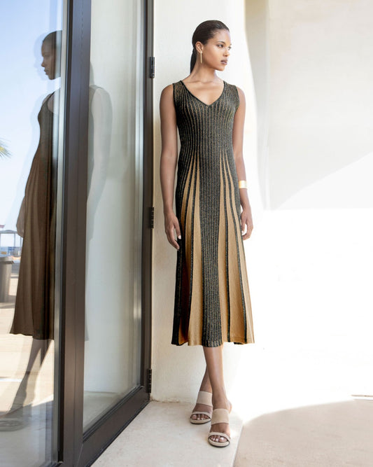 Vestido midi de malha