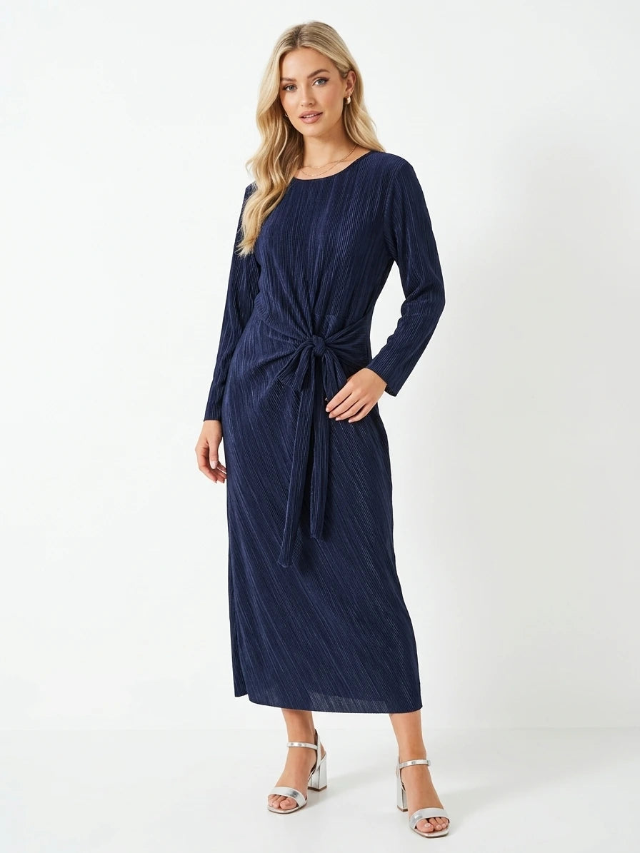 Pleated long dress