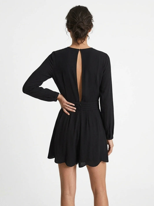 Plain short jumpsuit