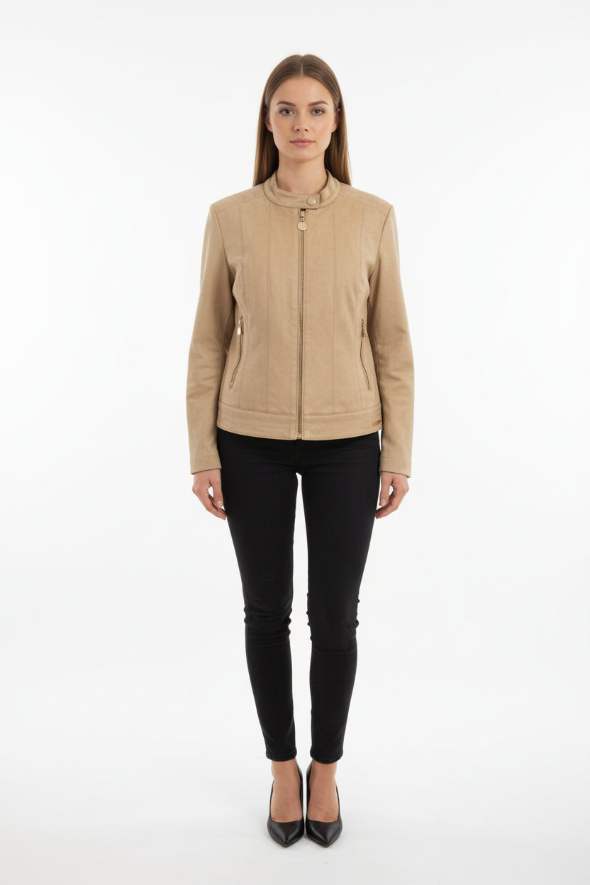 Short suede jacket