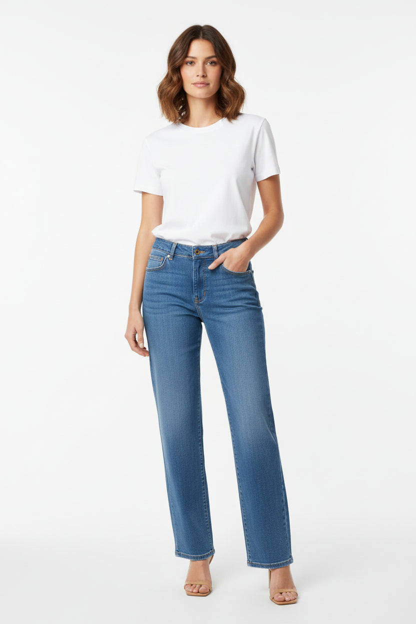Straight-leg jeans