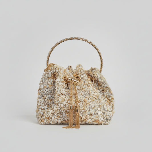 Embellished clutch bag