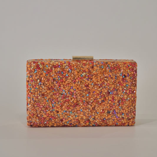 Party clutch with gemstones