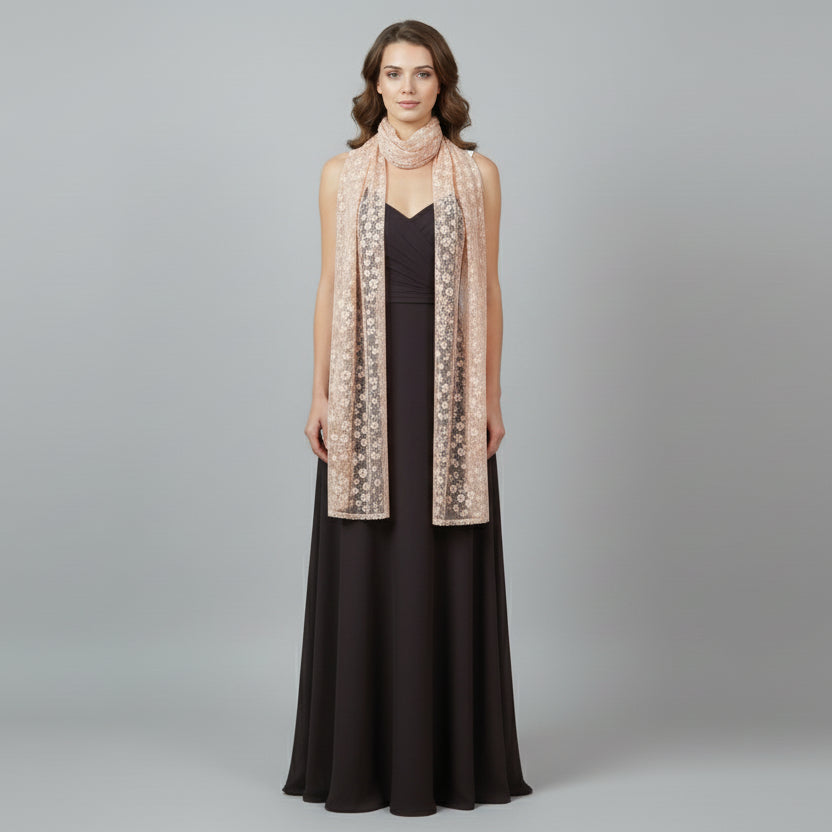 Plain lace scarf