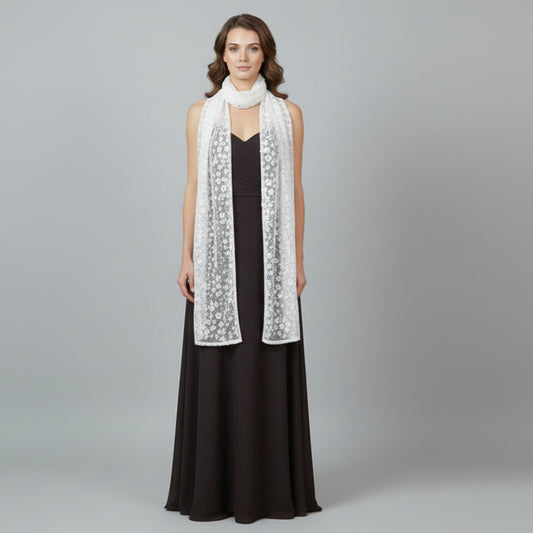 Plain lace scarf