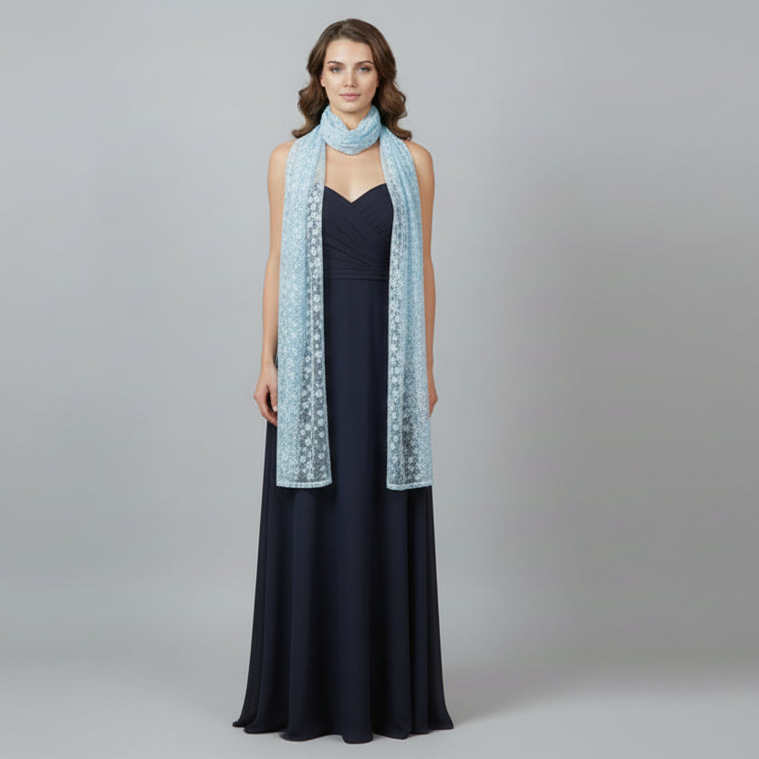 Plain lace scarf