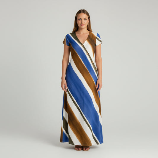 Vestido midi com padrão