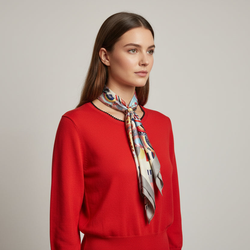 Scarf with ring