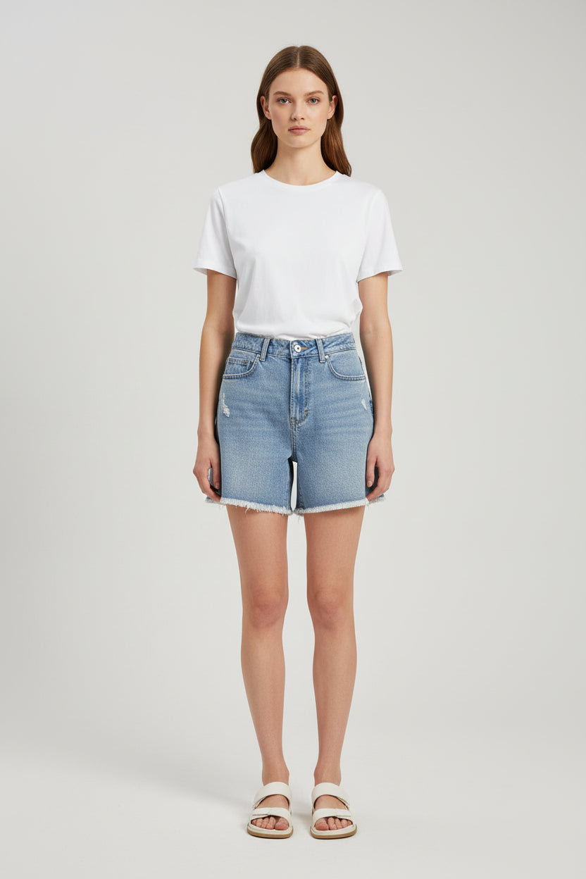 Denim shorts