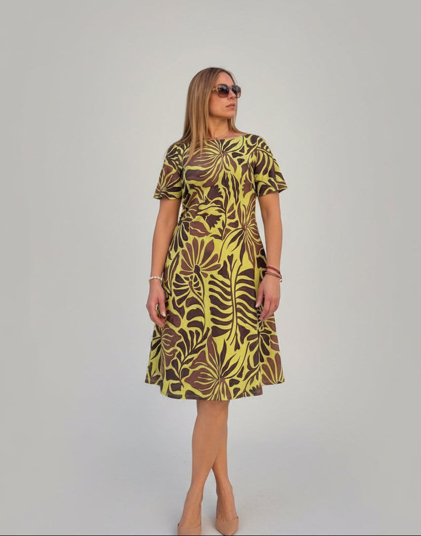 Vestido curto com padrão