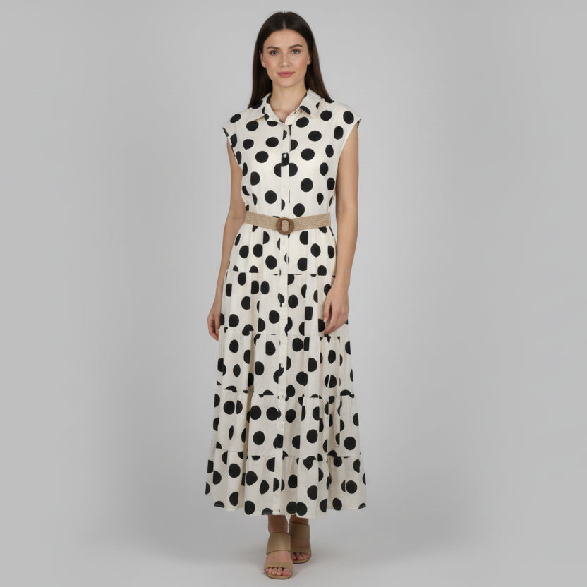 Midi dress with pattern