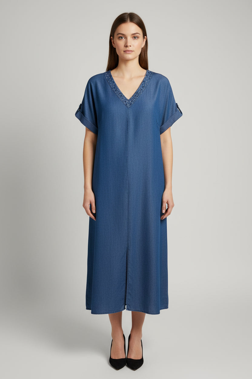 Plain midi dress