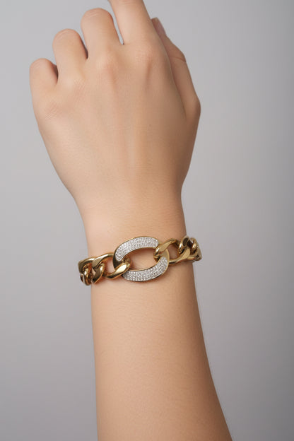 Costume jewellery - thick/double bracelet