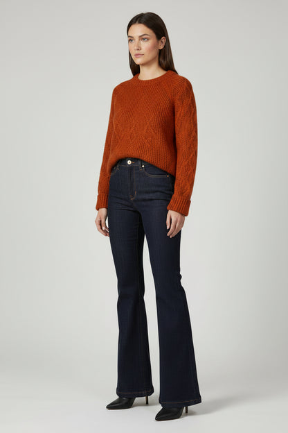 Calça de ganga pantalona