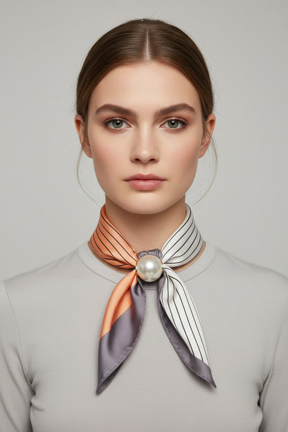 Scarf with pearl