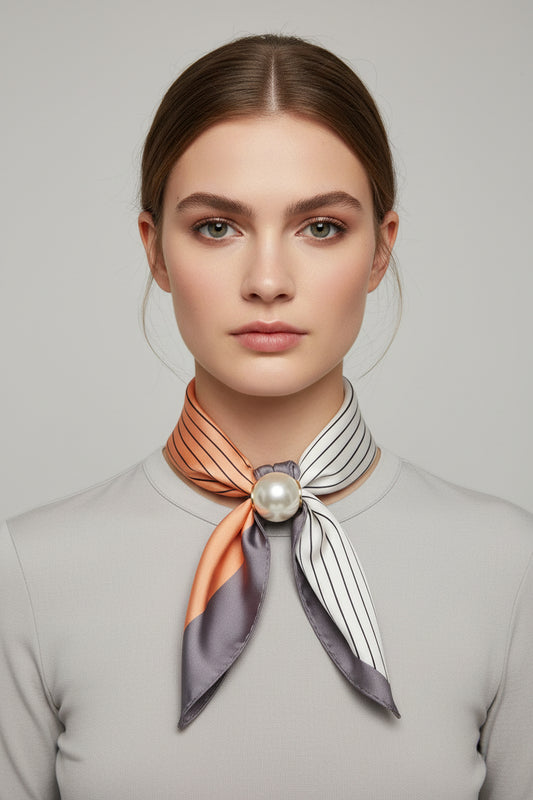Scarf with pearl