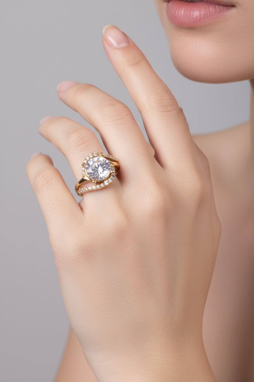 Ring with stones and doubles