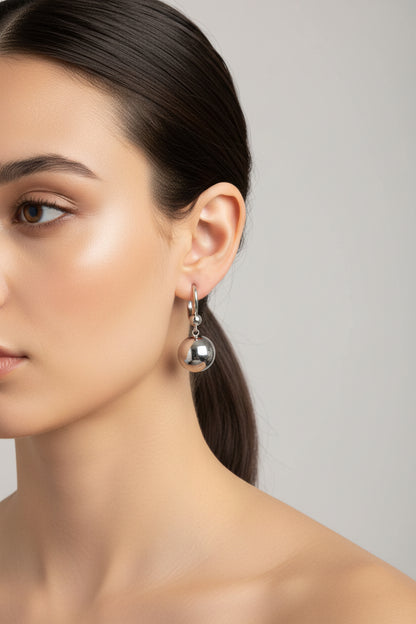 Costume Jewelry Large Stainless Steel Earrings Ref. 2021234