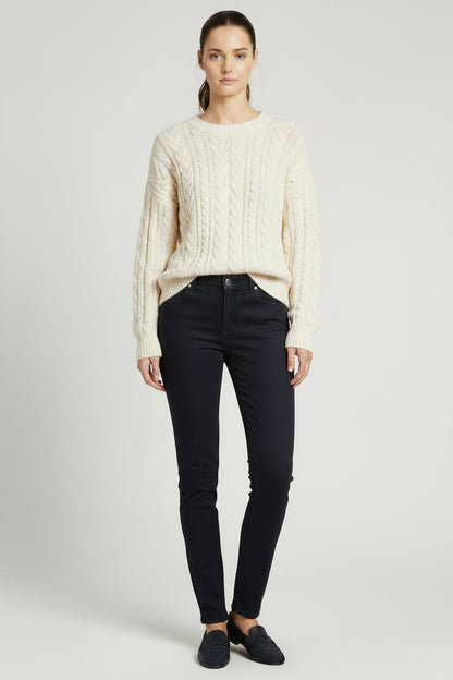 Plain straight trousers