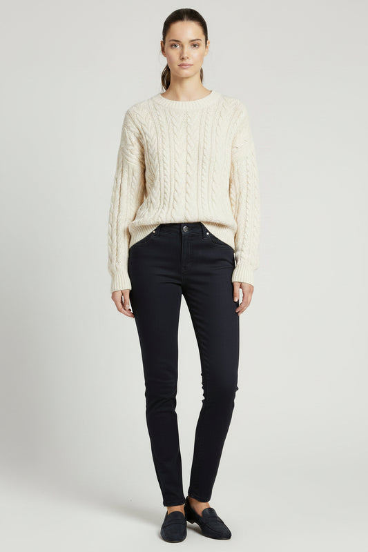 Plain straight trousers