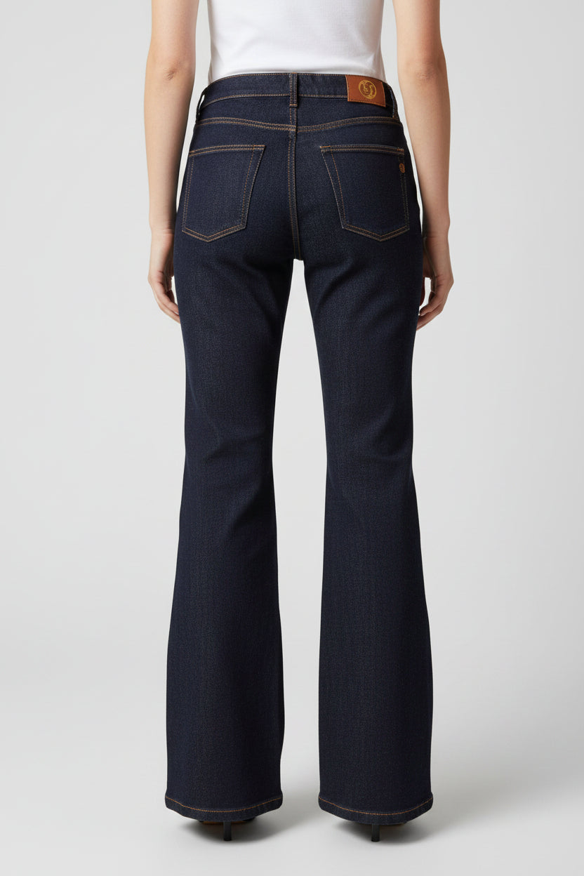 Calça de ganga pantalona