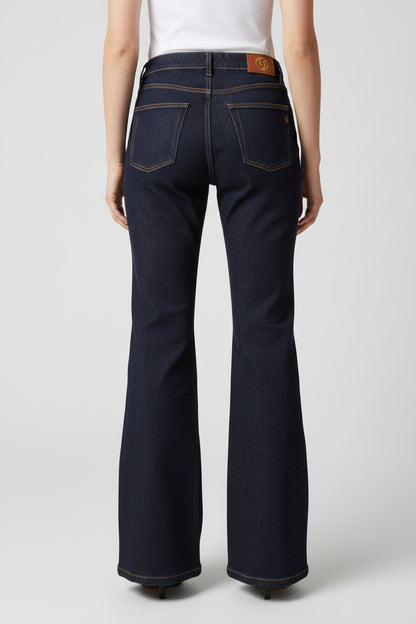 Calça de ganga pantalona