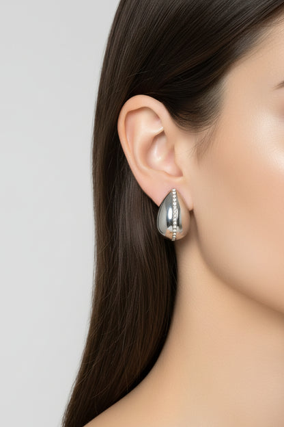 Costume Jewelry Large Stainless Steel Earrings Ref. 2021234
