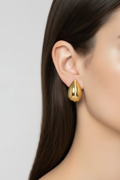 Costume Jewelry Large Stainless Steel Earrings Ref. 2021234