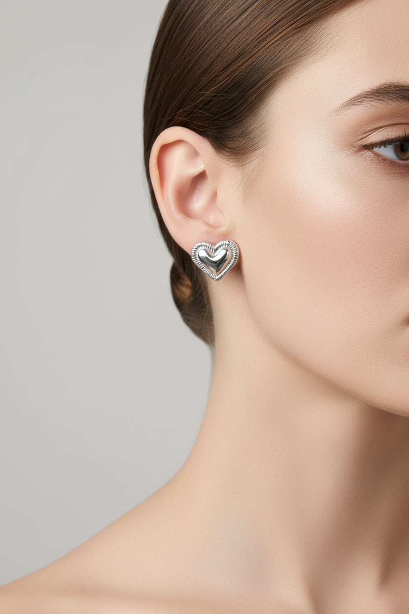 Costume Jewelry Large Stainless Steel Earrings Ref. 2021234