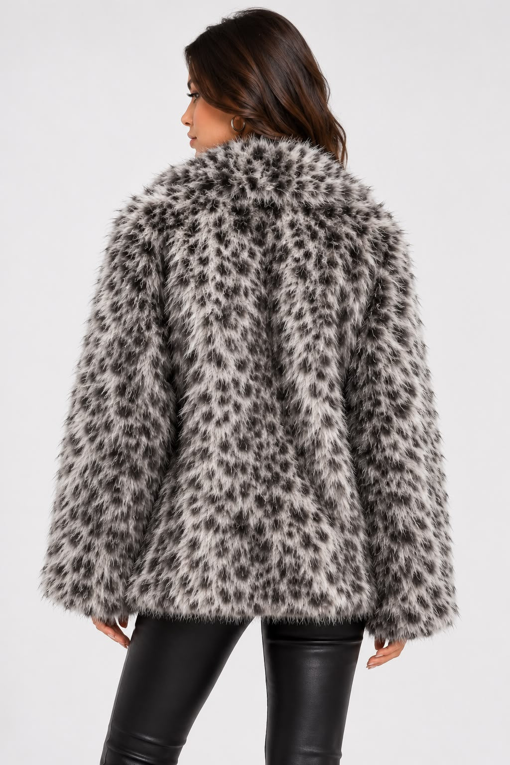 Casaco de pelo animal print