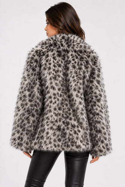 Casaco de pelo animal print