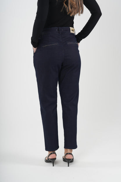 Calça chino com brilhantes Ref. 421076