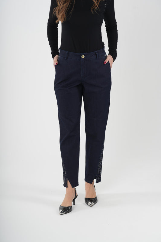 Chino pants with rhinestones Ref. 421076