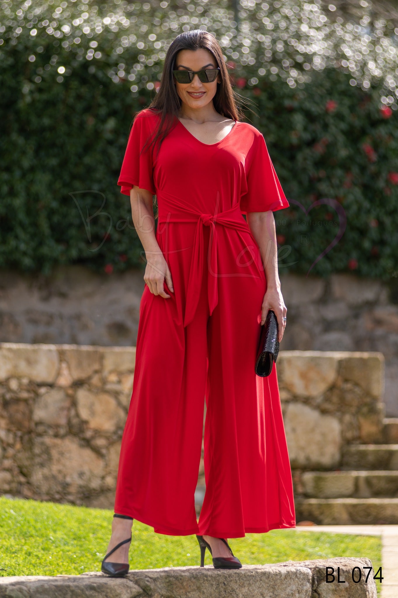 Plain jumpsuit with bow Ref. 254074